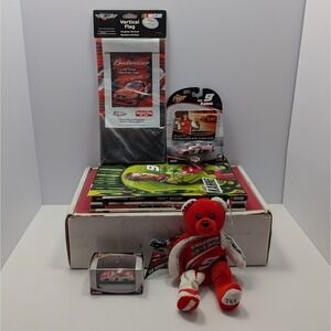 Kasey Kahne NASCAR Fan Club Box Lot Posters Magazines Cars Bear Patch Flag VTG